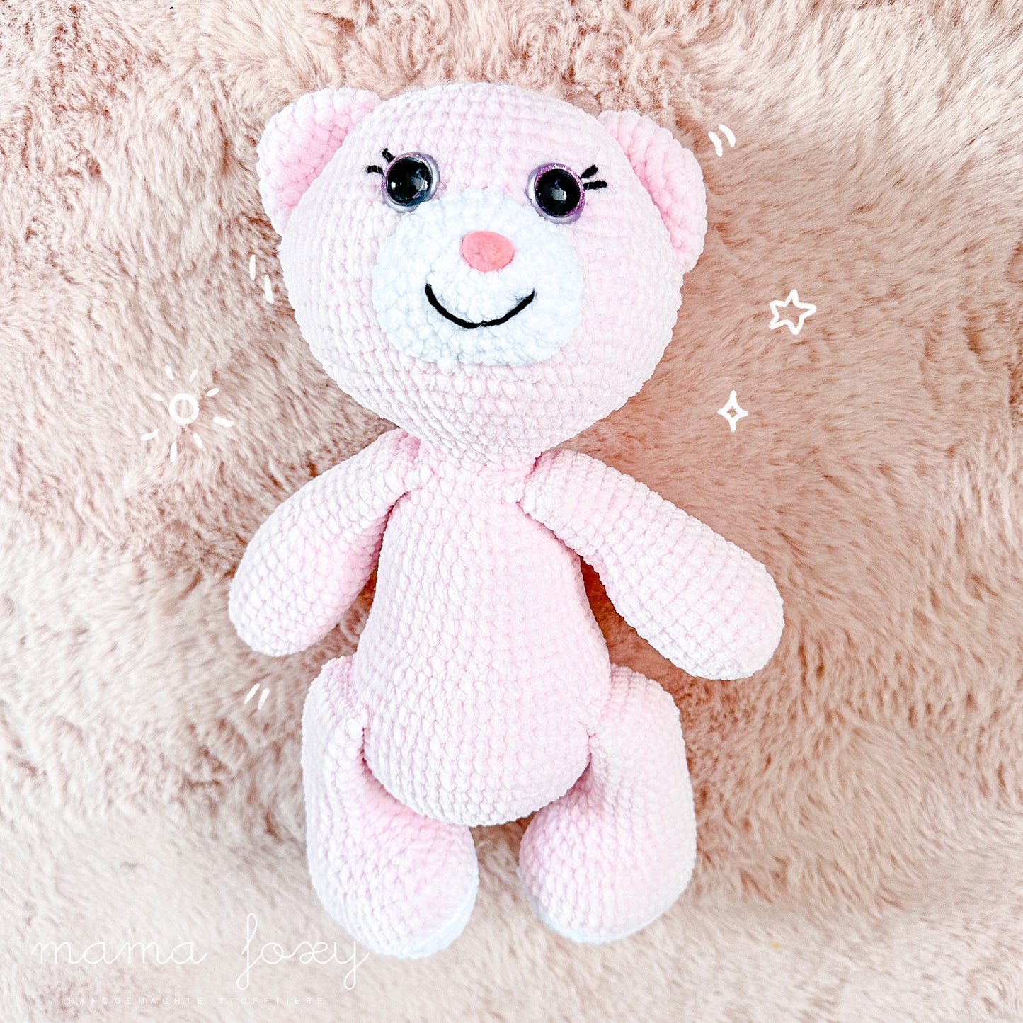 Made by MamaFoxy: Handcrocheted Teddybär "Lilly" & "Mitty"