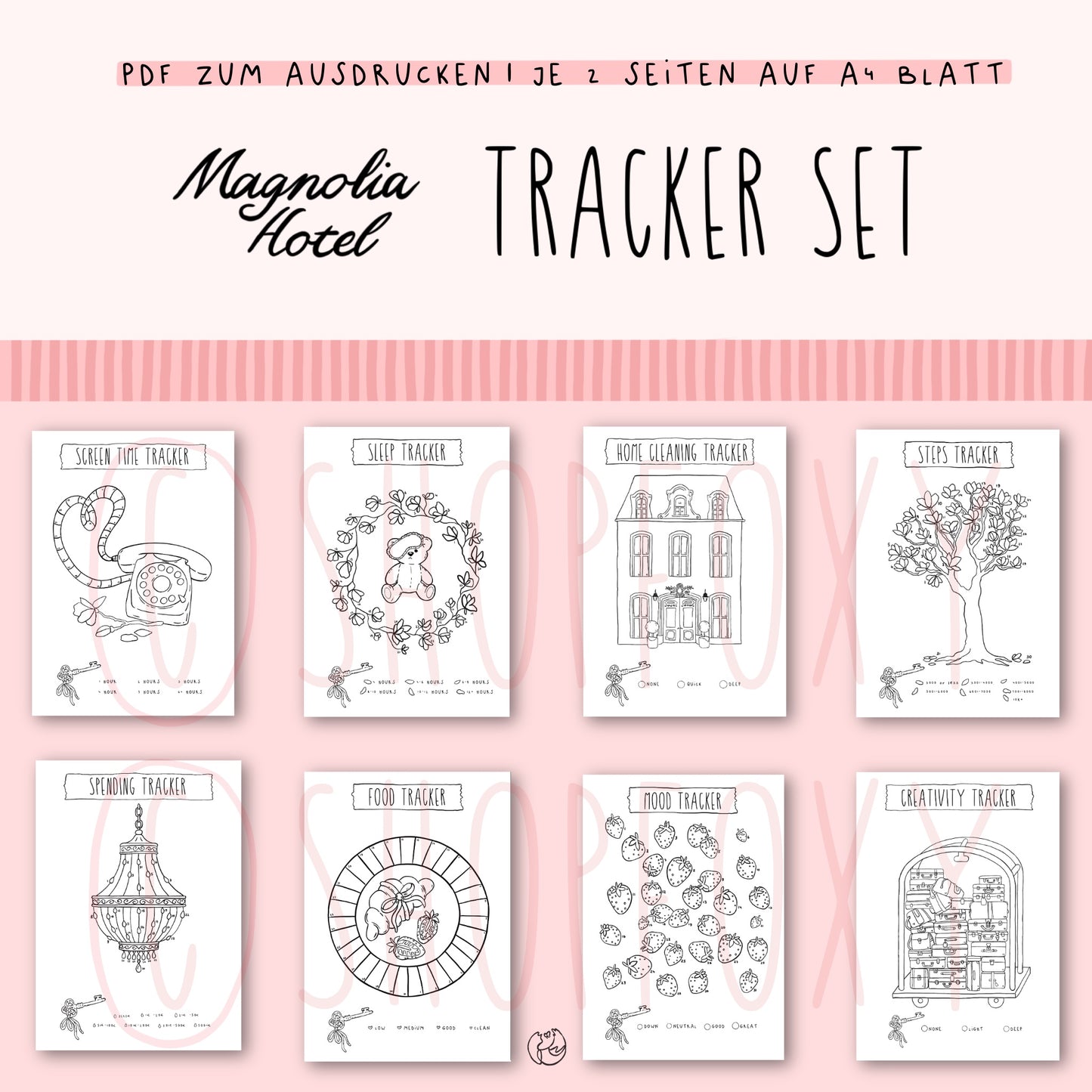 Magnolia Hotel Tracker-Set (zum ausdrucken)